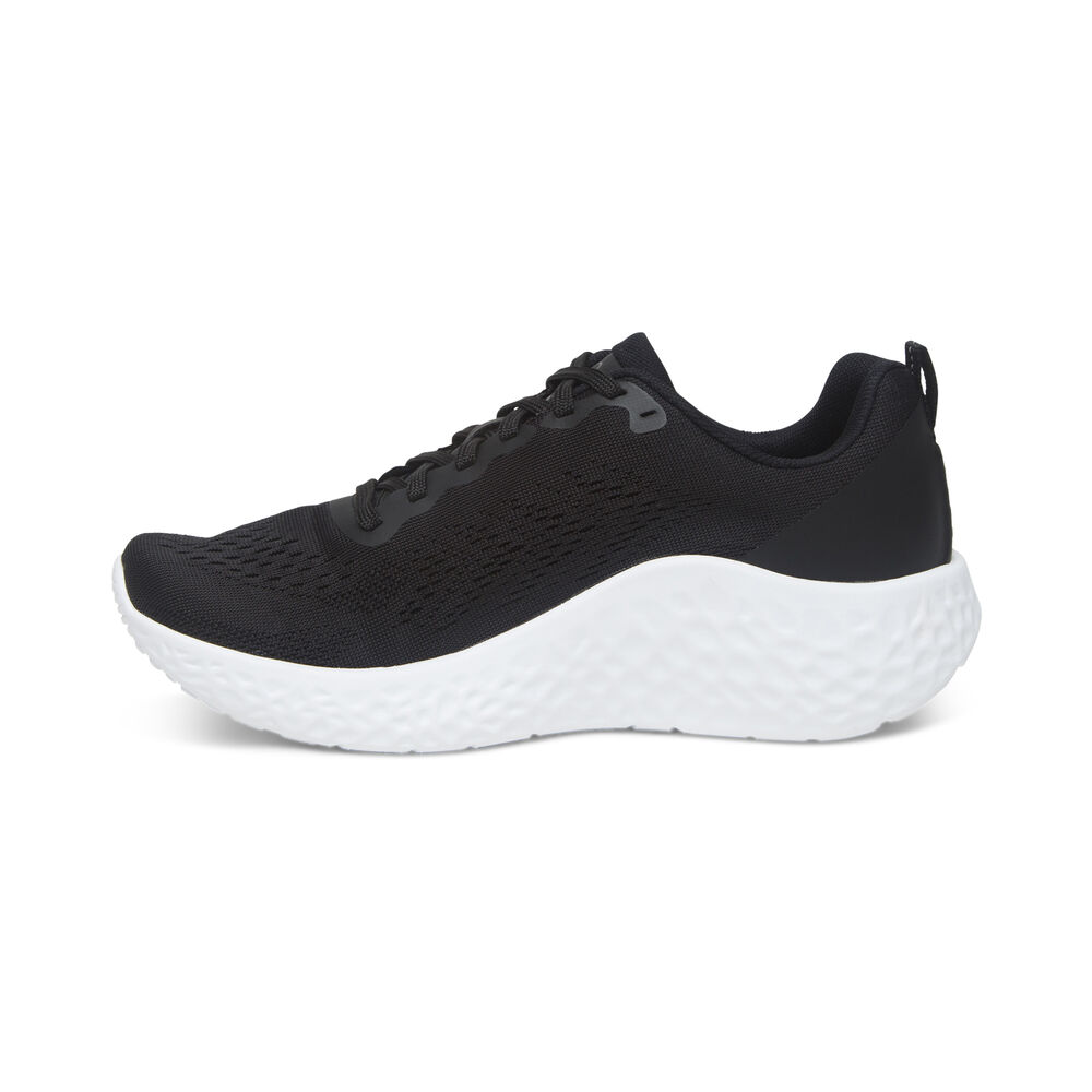 Aetrex Women's Danika Arch Support Sneakers - Black | USA VVJ3PN2